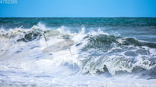 Image of stormy ocean scenery background