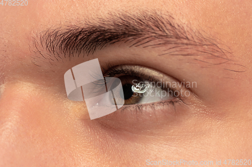 Image of Caucasian young man\'s close up portrait