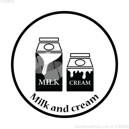 Image of Milk and cream container icon