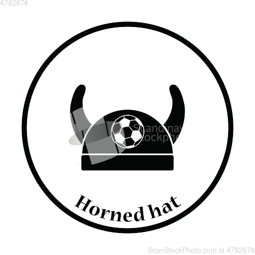 Image of Football fans horned hat icon