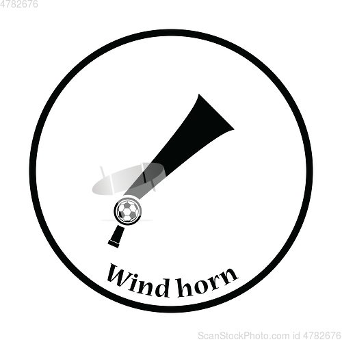 Image of Football fans wind horn toy icon
