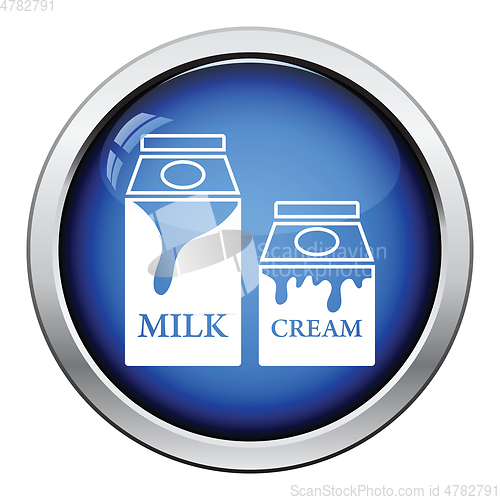 Image of Milk and cream container icon