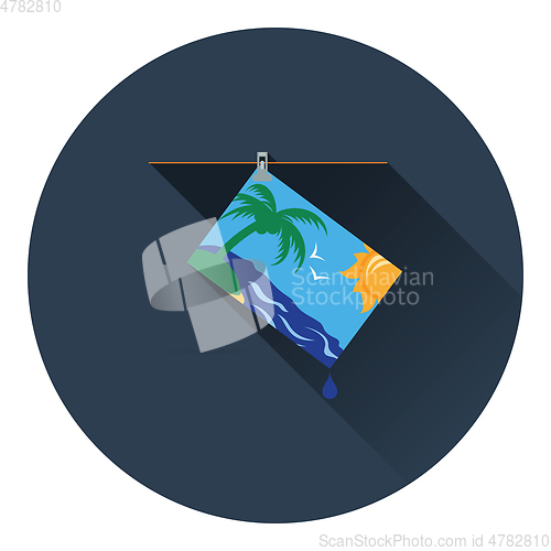 Image of Icon of photograph drying on rope