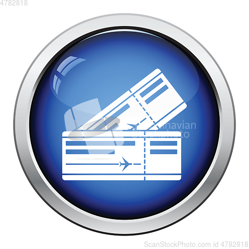 Image of Two airplane tickets icon