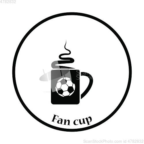 Image of Football fans coffee cup with smoke icon