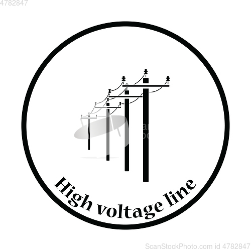 Image of High voltage line icon