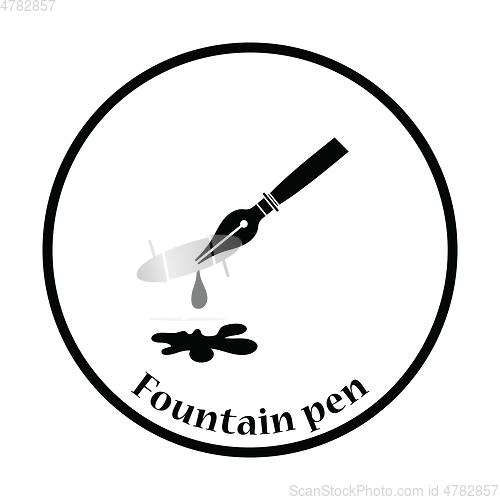 Image of Fountain pen with blot icon