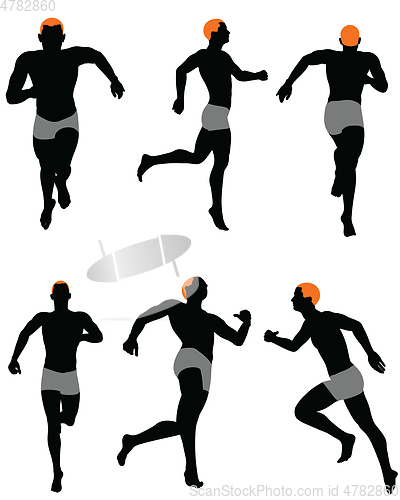 Image of Set of men silhouette