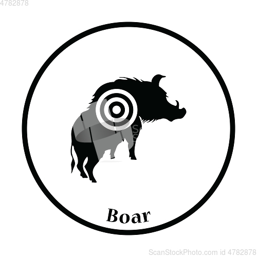 Image of Boar silhouette with target icon