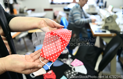 Image of Handmade Trendy Protective Coronavirus Face Mask Manufacturing