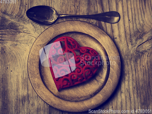 Image of Heart on Plate