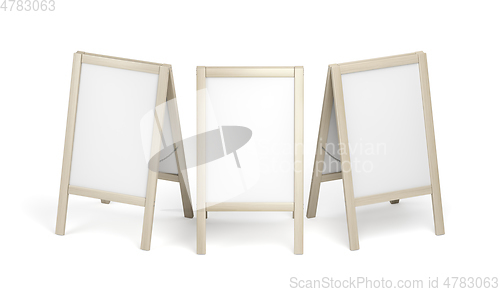 Image of Blank advertising stands on white background