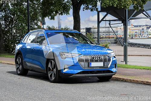 Image of Blue Audi E-tron 55 Quattro Fully Electric SUV