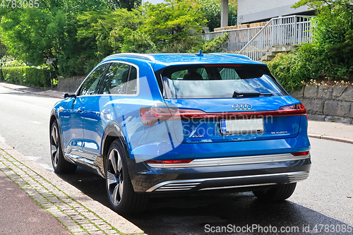 Image of Blue Audi E-tron 55 Quattro Electric SUV