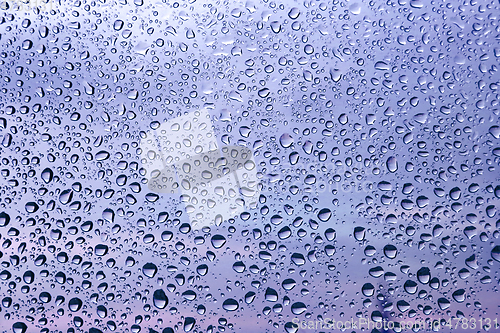 Image of Water drops on glass