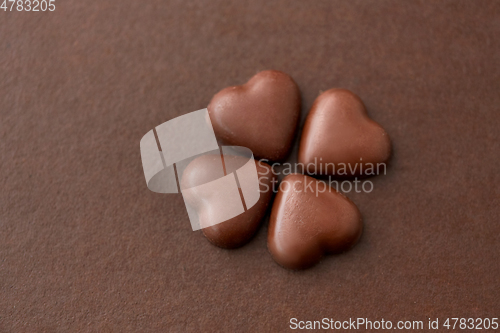 Image of heart shaped chocolate candies