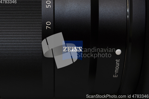 Image of Background of details of professional zoom lens