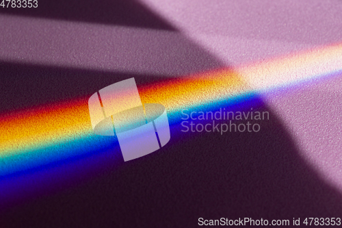 Image of Spectrum of colors in abstraction from refraction of light beam through a prism