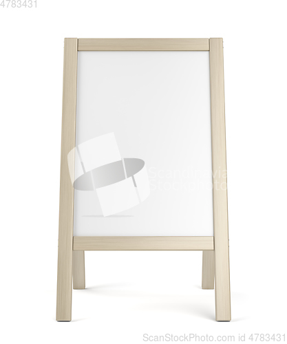 Image of White advertising stand