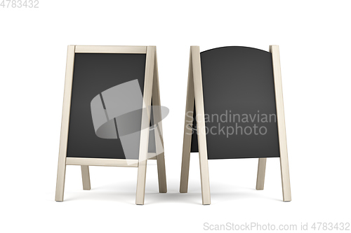 Image of Two wooden menu display boards