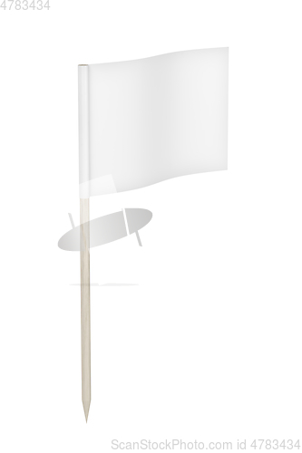 Image of White toothpick flag