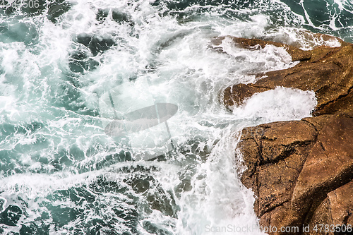 Image of very rough coast at Cornwall Great Britain England