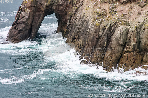 Image of very rough coast at Cornwall Great Britain England