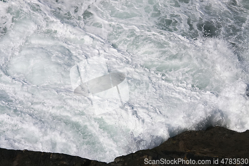 Image of very rough coast at Cornwall Great Britain England