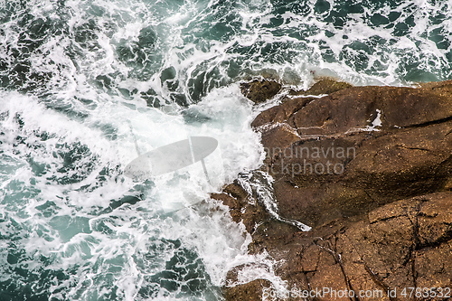 Image of very rough coast at Cornwall Great Britain England