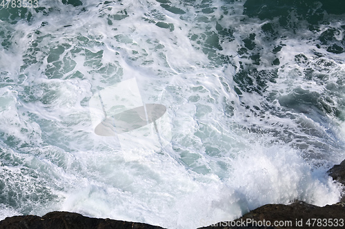 Image of very rough coast at Cornwall Great Britain England