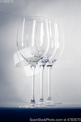 Image of wineglass detail black and white