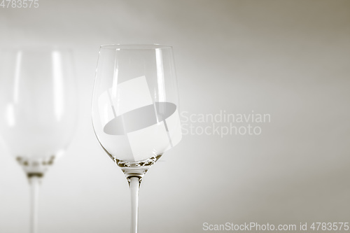 Image of wineglass detail black and white