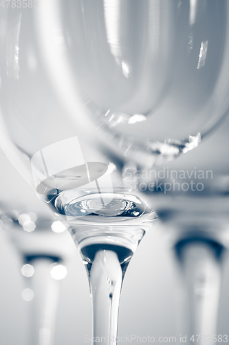 Image of wineglass detail black and white