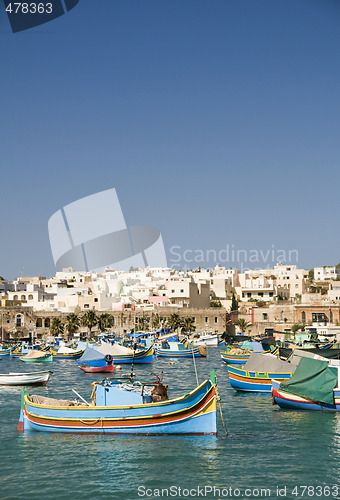 Image of marsaxlokk malta fishing village