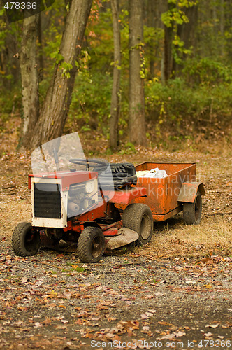 Image of tractor mower with hitch antique