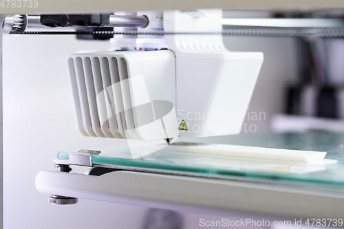 Image of Three dimensional printing machine close up