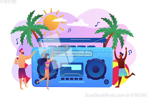 Image of Beach party concept vector illustration.