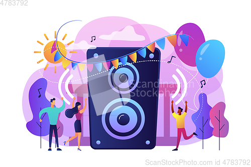 Image of Open air party concept vector illustration.