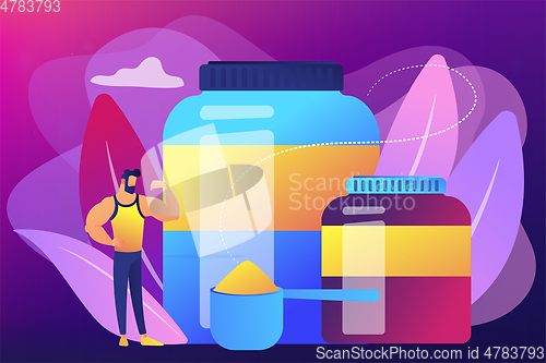 Image of Sports nutrition concept vector illustration.