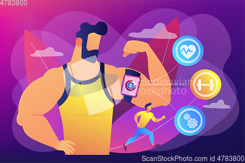 Image of Smart training concept vector illustration.