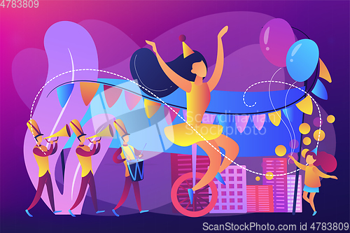 Image of Parade concept vector illustration.