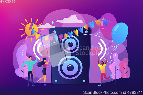 Image of Open air party concept vector illustration.