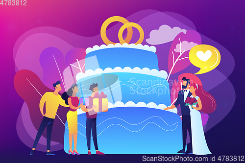 Image of Wedding party concept vector illustration.