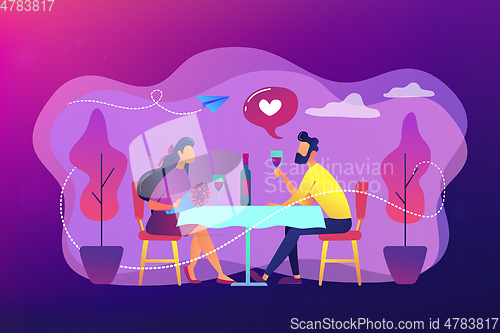 Image of Romantic date concept vector illustration.