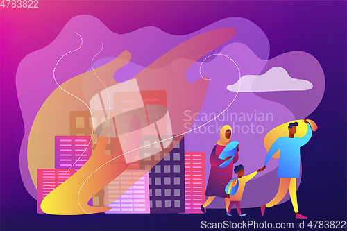 Image of Refugees concept vector illustration.