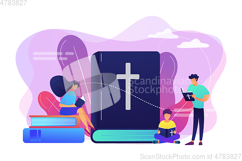 Image of Holy bible concept vector illustration.