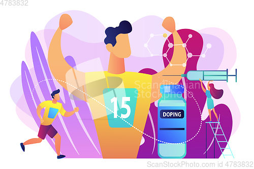 Image of Doping test concept vector illustration.