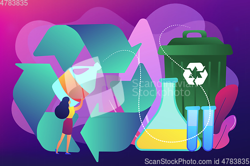 Image of Chemical recycling concept vector illustration.