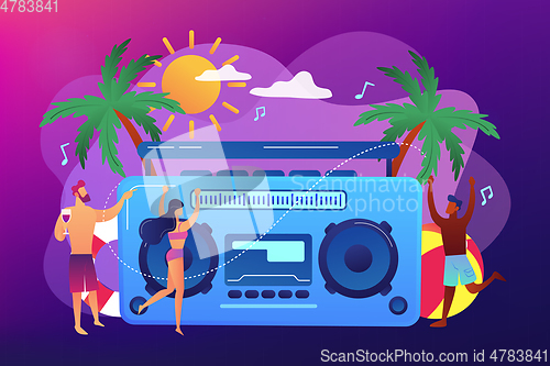 Image of Beach party concept vector illustration.