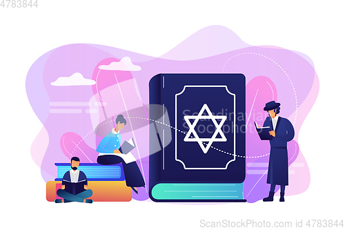 Image of Judaism concept vector illustration.